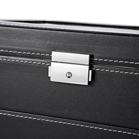 20 GRIDS MULTIFUNCTIONAL DRAWER-STYLE PU WATCH DISPLAY BOX (BLACK)
