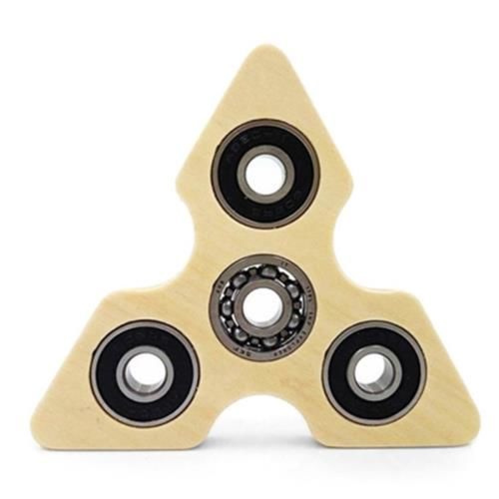 WOODEN GYRO STYLE STRESS RELIEVER EDC PRESSURE REDUCING TOY FOR OFFICE WORKER (COLORMIX)