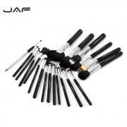 JAF 20pcs Portable Horse Hair Makeup Brush Set (BLACK)