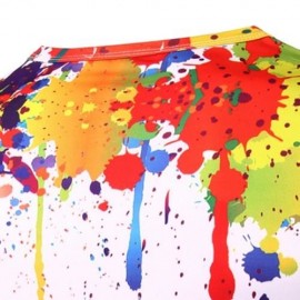 3D COLORFUL SPLATTER PAINT SHORT SLEEVE T-SHIRT (COLORMIX)