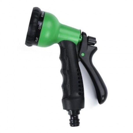 TALL TOP EXPANDABLE GARDEN HOSE PIPE WITH 8 IN 1 SPRAY GUN (GREEN)