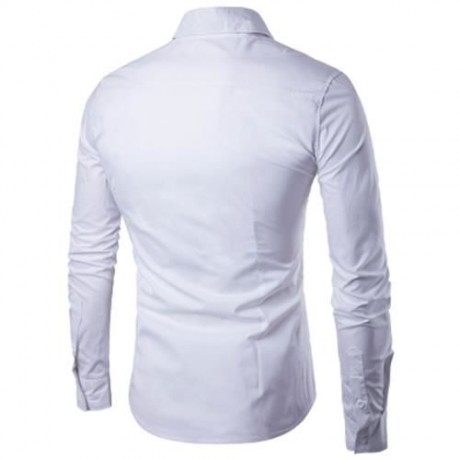 TWO TONE LONG SLEEVE SHIRT (WHITE)