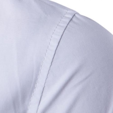 TWO TONE LONG SLEEVE SHIRT (WHITE)
