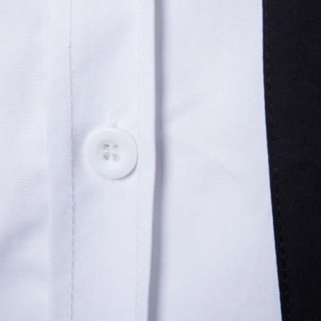TWO TONE LONG SLEEVE SHIRT (WHITE)