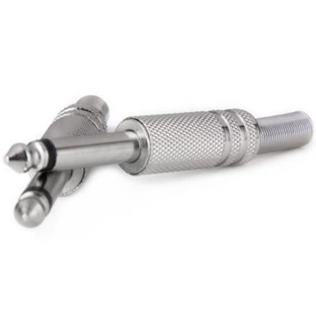 JL0056 HIGH PERFORMANCE METAL 6.35MM AUDIO JACK CONNECTOR - 10PCS (SILVER)