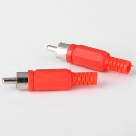 JL0882 HIGH PERFORMANCE DIY PA66 3.5MM 132RCA AV JACK CONNECTOR - 20PCS (RED)