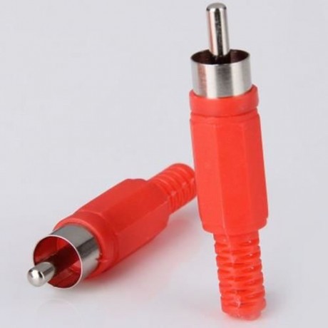 JL0882 HIGH PERFORMANCE DIY PA66 3.5MM 132RCA AV JACK CONNECTOR - 20PCS (RED)