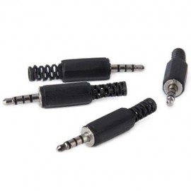 JL0033 PRACTICAL DC 50V 0.2A DIY 3.5MM HEADSET AUDIO JACKS - 20PCS (BLACK)