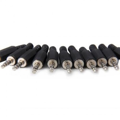 JL0033 PRACTICAL DC 50V 0.2A DIY 3.5MM HEADSET AUDIO JACKS - 20PCS (BLACK)