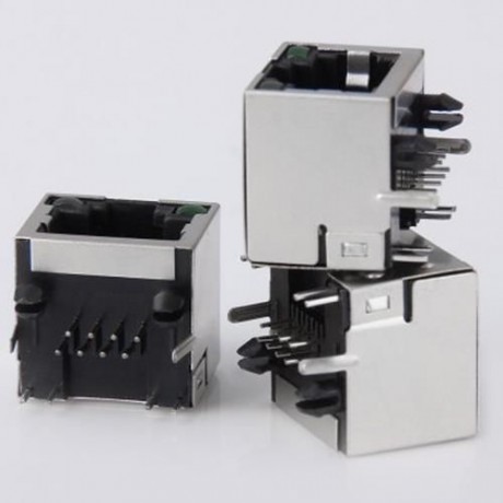 DURABLE AC 125V 1.2A DIY RJ45 NETWORK JACKS - 10PCS (SILVER)