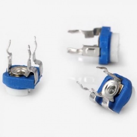 DIY HORIZONTAL 203 20K OHM ADJUSTABLE RESISTORS ( 0.1W 50V / 10PCS ) (BLUE AND WHITE)