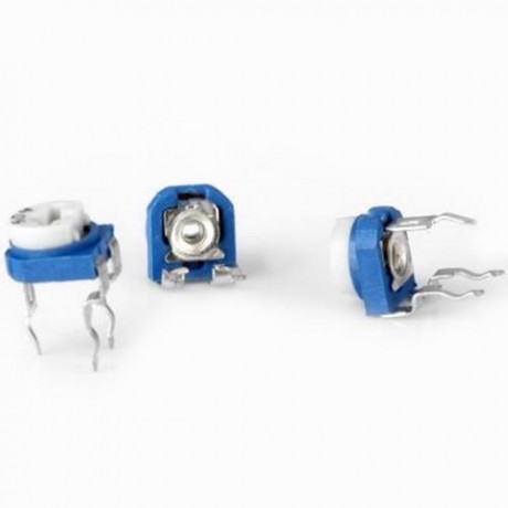 DIY HORIZONTAL 504 500K OHM ADJUSTABLE RESISTORS ( 0.1W 50V / 10PCS ) (BLUE AND WHITE)