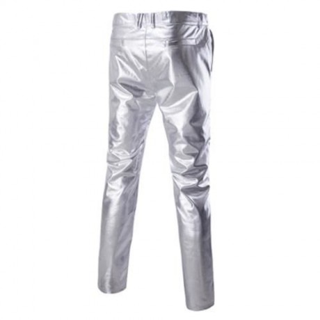 FASHIONABLE SHINNY BLAZER   PANTS TWINSET SUITS FOR MEN (GOLDEN)