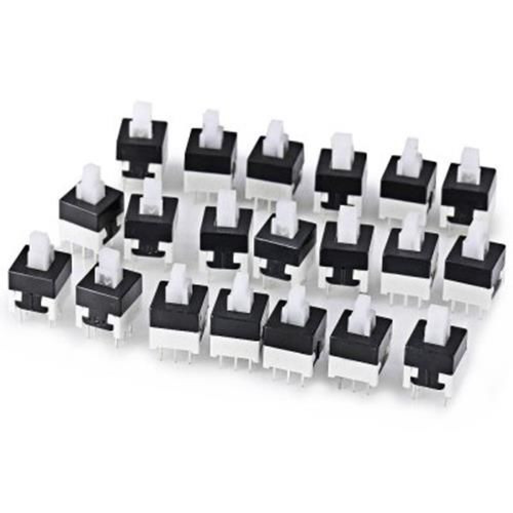 HIGH PERFORMANCE DIY DC 30V 0.1A 6PIN 8.5 X 8.5MM NO LOCK TACT SWITCHES - 20PCS (BLACK) HIGH PERFORMANCE DIY DC 30V 0.1A 6PIN 8.5 X 8.5MM NO LOCK TACT SWITCHES - 20PCS (BLACK)