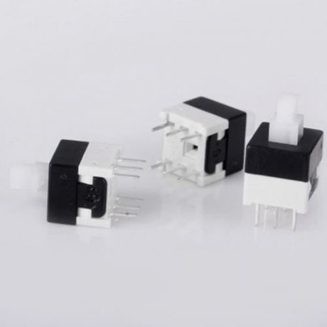 HIGH PERFORMANCE DIY DC 30V 0.1A 6PIN 8.5 X 8.5MM NO LOCK TACT SWITCHES - 20PCS (BLACK)