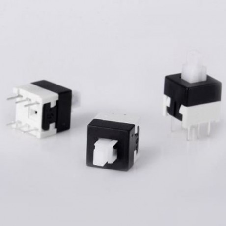 HIGH PERFORMANCE DIY DC 30V 0.1A 6PIN 8.5 X 8.5MM NO LOCK TACT SWITCHES - 20PCS (BLACK)