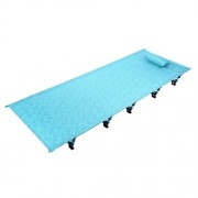 PORTABLE CAMPING FOLDING SINGLE MAT OFFICE SLEEPING BED (BLUE)