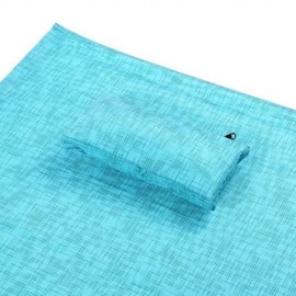 PORTABLE CAMPING FOLDING SINGLE MAT OFFICE SLEEPING BED (BLUE)