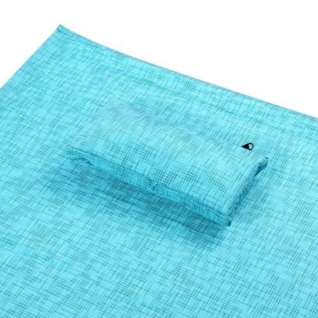 PORTABLE CAMPING FOLDING SINGLE MAT OFFICE SLEEPING BED (BLUE)
