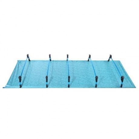 PORTABLE CAMPING FOLDING SINGLE MAT OFFICE SLEEPING BED (BLUE)