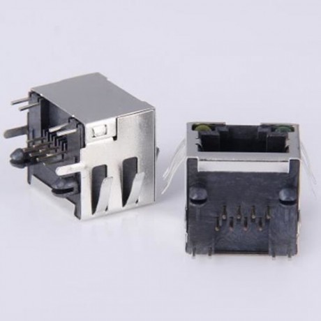 DURABLE SPRING DESIGNED AC 125V 1.2A DIY RJ45 NETWORK JACKS - 10PCS (SILVER)