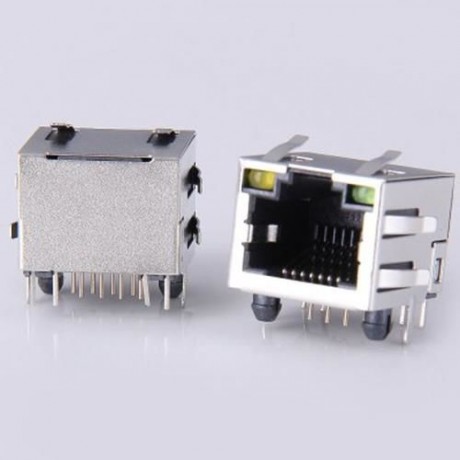 DURABLE SPRING DESIGNED AC 125V 1.2A DIY RJ45 NETWORK JACKS - 10PCS (SILVER)