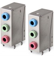 PRACTICAL 3.5MM DC 30V 0.3A AUDIO MICROPHONE COMPUTER CONNECTOR - 2PCS (SILVER)