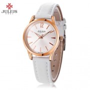 JULIUS JA - 983L WOMEN QUARTZ GENUINE LEATHER BAND WATCH (WHITE)