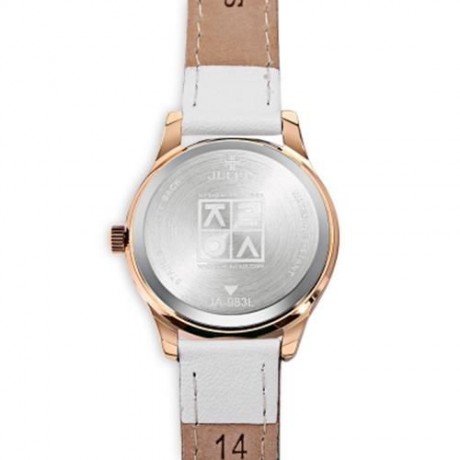 JULIUS JA - 983L WOMEN QUARTZ GENUINE LEATHER BAND WATCH (WHITE)