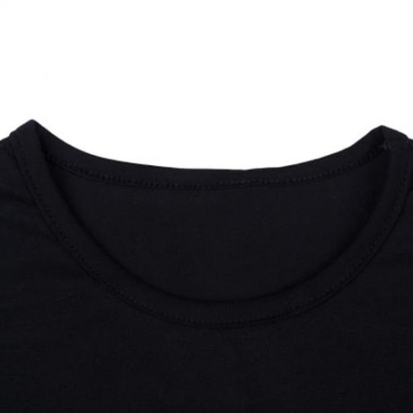 QIANQUHUI CASUAL LETTER PRINT T-SHIRT OVERALLS TWINSET FOR BOYS (BLACK)