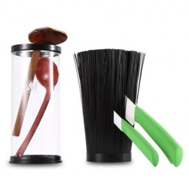 XYJ GRASS UNIVERSAL KNIFE HOLDER KITCHEN TOOL WITH BLACK INSERT (BLACK)