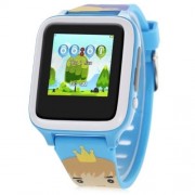 X02S KIDS SMARTWATCH PHONE 1.22 INCH IPS SCREEN MTK2503 BLUETOOTH PEDOMETER MESSAGE (BLUE)