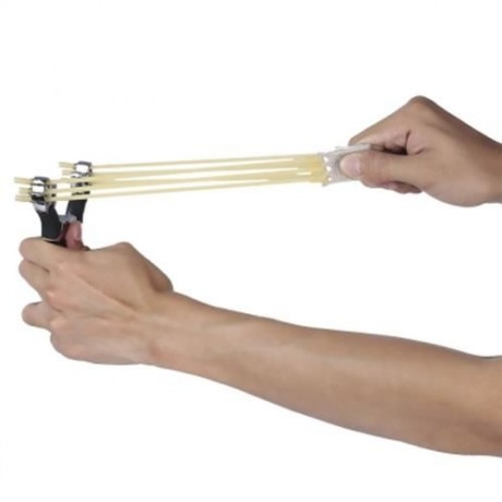 YERENBULUO OUTDOOR HUNTING STAINLESS STEEL CATAPULT (BLACK)
