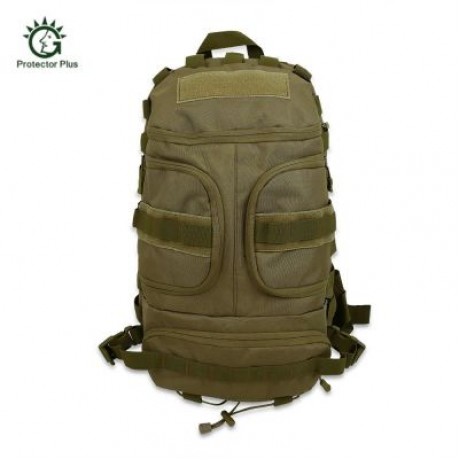 Protector Plus 35L Outdoor Cycling Climbing Military Backpack (GREEN BROWN)