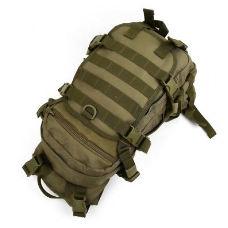 Protector Plus 25L Outdoor Cycling Climbing Military Backpack (GREEN BROWN)