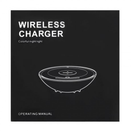 WIRELESS CHARGER COLORFUL NIGHT LIGHT (BLACK WHITE)