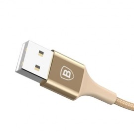 BASEUS SHINING 8 PIN CABLE CHARGING DATA CORD WITH JET METAL (LUXURY GOLD COLOR)