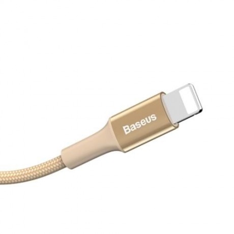 BASEUS SHINING 8 PIN CABLE CHARGING DATA CORD WITH JET METAL (LUXURY GOLD COLOR)