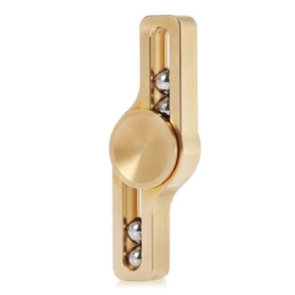 COPPER GYRO STYLE STRESS RELIEVER PRESSURE REDUCING TOY FOR OFFICE WORKER (GOLDEN)