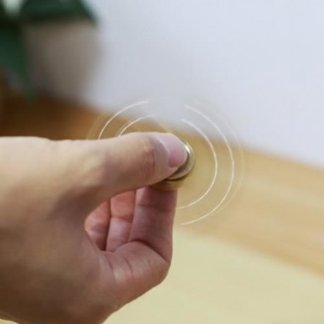 COPPER GYRO STYLE STRESS RELIEVER PRESSURE REDUCING TOY FOR OFFICE WORKER (GOLDEN)