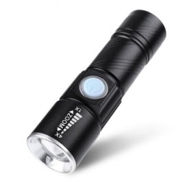 CYCLE ZONE USB RECHARGEABLE BIKE FRONT HANDLEBAR FLASHLIGHT (BLACK)
