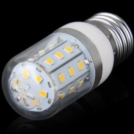 8W E27 SMD - 2835 30 LEDS 750LM 3000 - 3200K SILVER EDGED LED CORN LAMP - WARM WHITE (WARM