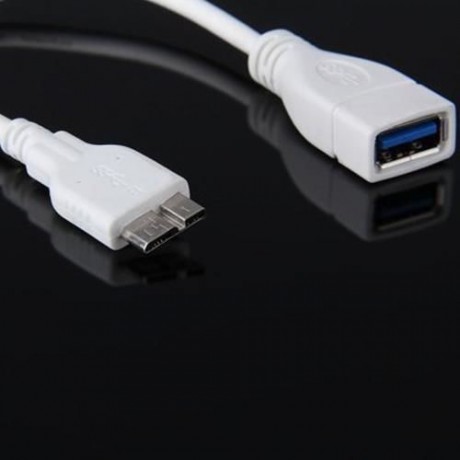 CY U3-152  MICRO USB 3.0 OTG HOST CABLE FOR FLASH DISK WITH USB ADAPTER (WHITE)