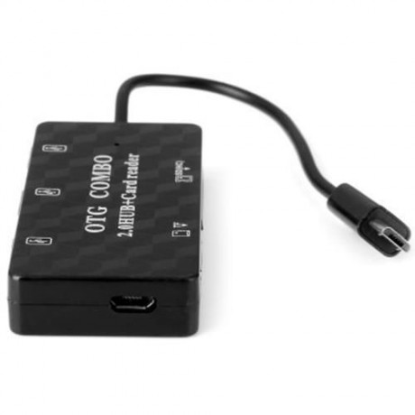 GT-133 USB2.0 HUB   CARD READER SUPPORT SD SDHC MS TF CARD INPUT (BLACK)