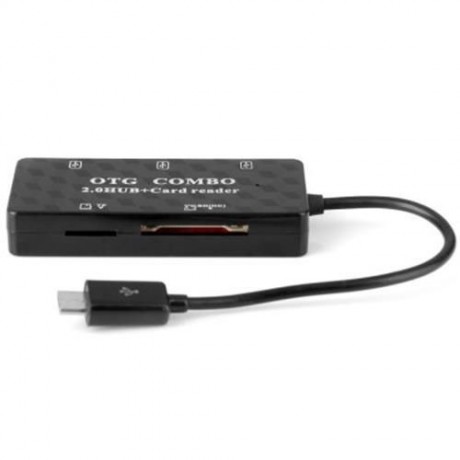 GT-133 USB2.0 HUB   CARD READER SUPPORT SD SDHC MS TF CARD INPUT (BLACK)