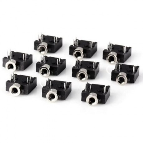 ST103C06 HIGH PERFORMANCE DC 30V 0.3A 2.5MM DIY EARPHONE SOCKETS - 10PCS (BLACK)