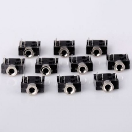 ST103C06 HIGH PERFORMANCE DC 30V 0.3A 2.5MM DIY EARPHONE SOCKETS - 10PCS (BLACK)