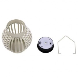 CIRCULAR SOLAR POWERED LED NIGHT LIGHT EMERGENCY WATERPROOF PUMPKIN LAMP (WHITE)