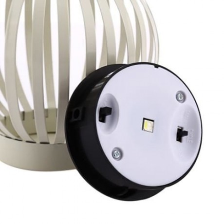 CIRCULAR SOLAR POWERED LED NIGHT LIGHT EMERGENCY WATERPROOF PUMPKIN LAMP (WHITE)