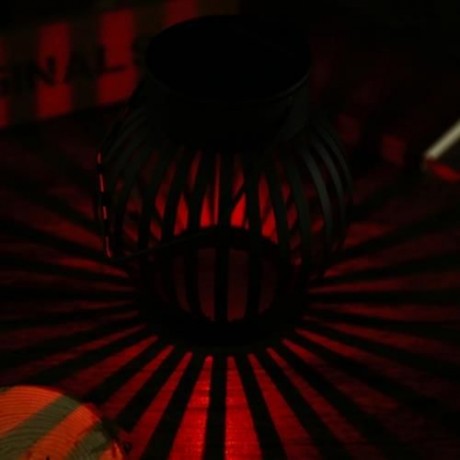 CIRCULAR SOLAR POWERED LED NIGHT LIGHT EMERGENCY WATERPROOF PUMPKIN LAMP (WHITE)